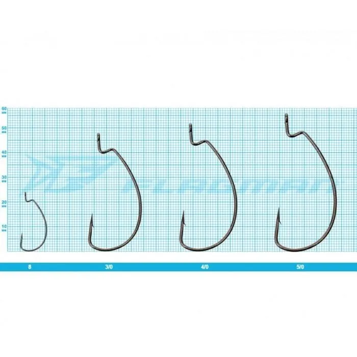Крючок Flagman Worm Offset  №8