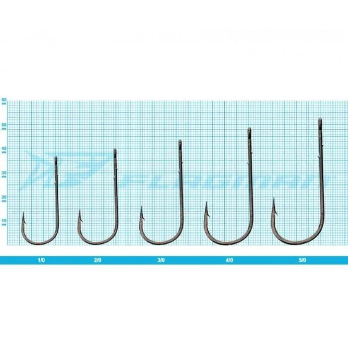 Гачки Flagman Single Round Bend Worm №5/0