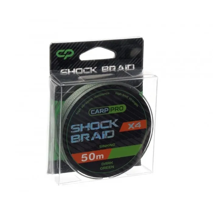 Шок-лідер Carp Pro Shock Braid PE X4 0.16мм 25м Dark Green