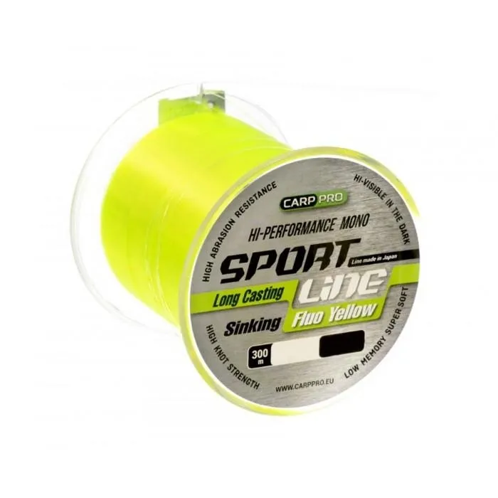 Леска Carp Pro Sport Line Fluo Yellow 300м 0.235мм