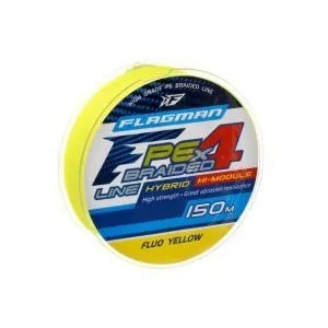 Шнур Flagman PE Hybrid F4 150м Fluo Yellow 0.26мм