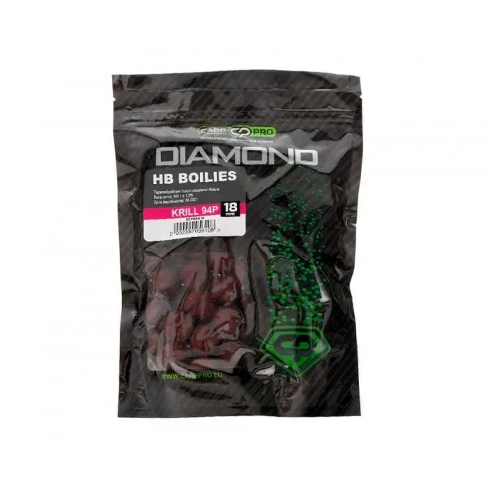 Бойлы насадочные Carp Pro Diamond HB Boilies Krill 94P 18мм