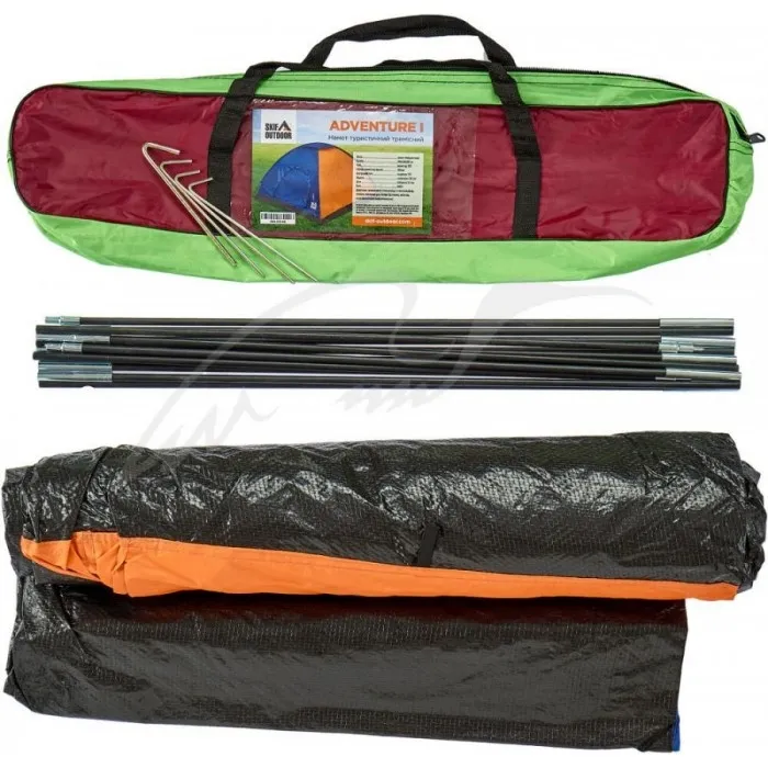 Палатка Skif Outdoor Adventure I. Размер 200x200 см. Orange-Blue