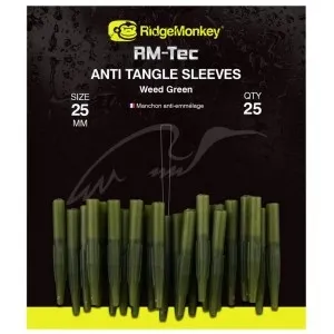 Протизакручувач RidgeMonkey RM-Tec Anti Tangle Sleeves Short (25шт/уп) к:weed green