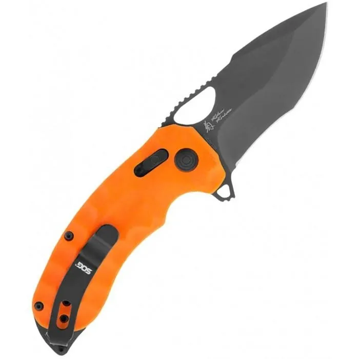 Нож складной SOG Kiku XR LTE (Black) Orange, цвет Оранжевый