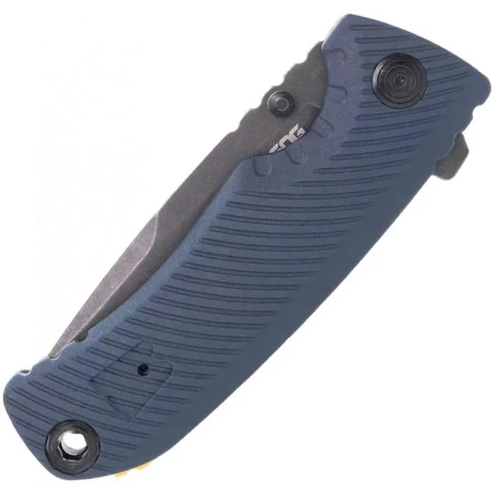 Нож складной SOG Tellus ATK (Black Oxide) Squid ink_Yellow, цвет Серый