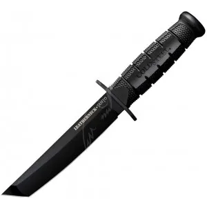 Нож с фиксированным клинком Cold Steel Leatherneck Tanto Powder Coated, D2 черная ручка