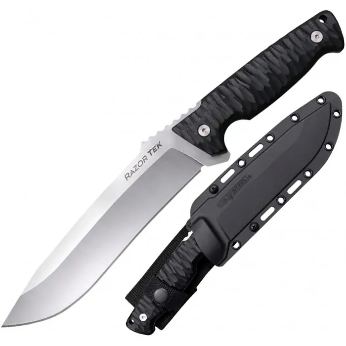 Ніж із фіксованим клинком Cold Steel Razortek (Satin) 6.5 дюймів, ручка Чорна