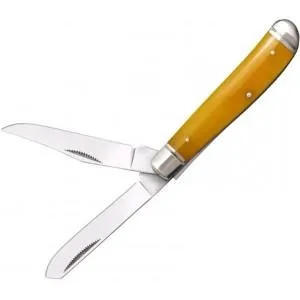 Нож складной Cold Steel Mini Trapper (Satin) Yellow Bone, цвет Желтый