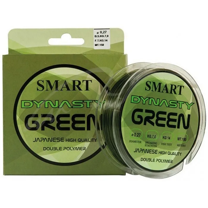 Волосінь Smart Dynasty Green (150 м) цв. Зелений, 0.18 мм