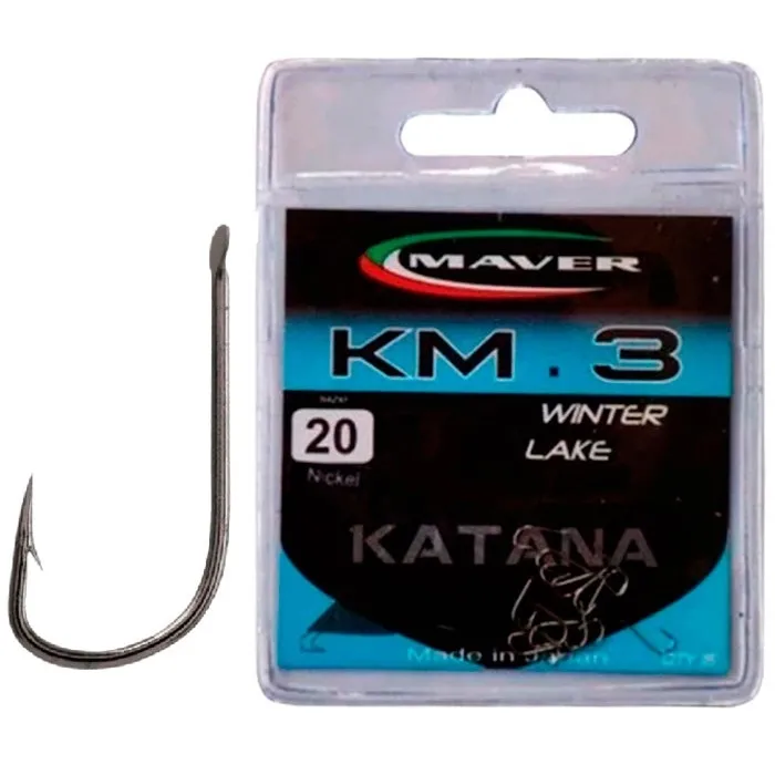 Крючок Maver Katana Match Serie KM3 с лопаткой (15 шт) цв. Черный никель, номер 16