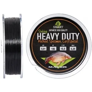 Волосінь Smart Heavy Duty Sinking (150 м) цв. Чорний, 0.25 мм