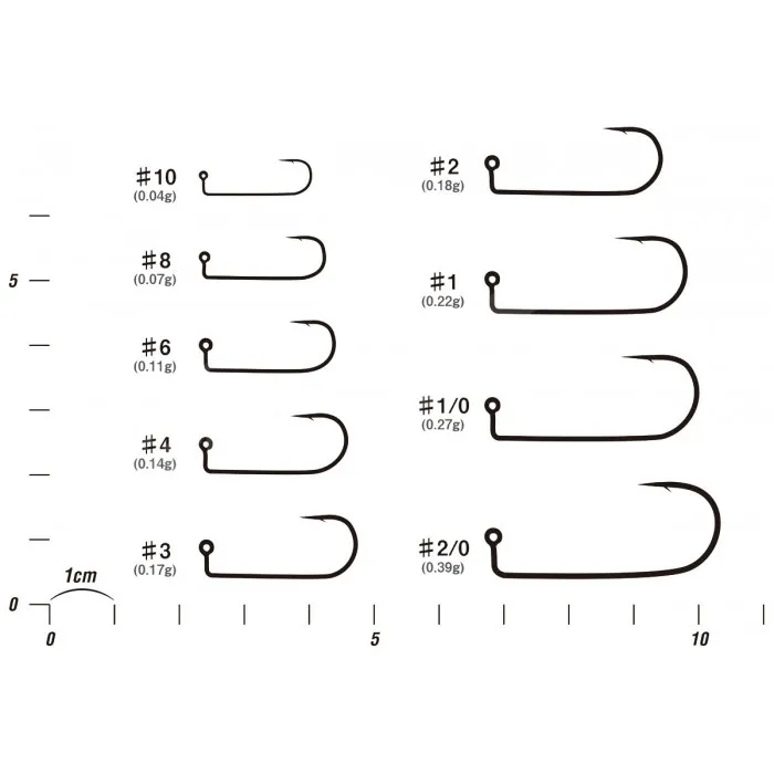 Крючок одинарный Decoy Jig12 Fine Wire (9 шт) цв. Никель, номер 1/0