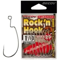 Гачок офсетний Decoy Worm29 Rockn Hook (8 шт) цв. Нікель, номер 1/0