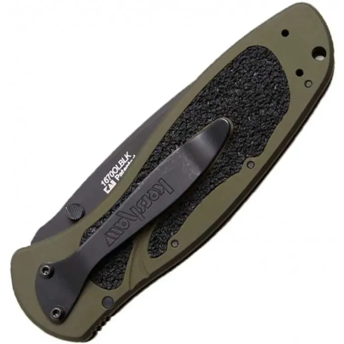 Ніж складаний Kershaw Blur Black Blade Olive (Cerakote) ручка Зелена