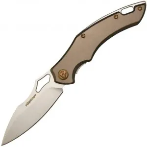 Нож складной Fox Edge Sparrow (Sandblast) Bronze, ручка Коричневый