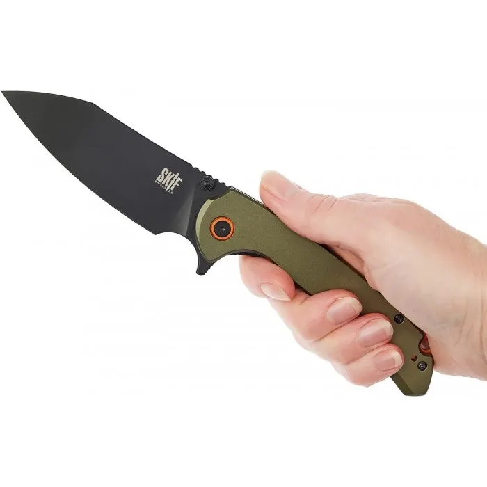 Нож складной Skif Knives Jock BSW (aluminium) Olive green, цв. Зеленый