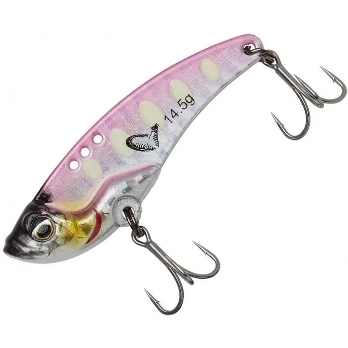 Блешня цикада Savage Gear Vib Blade SW 35 мм (4 гр) цв. Pink Glow Dot