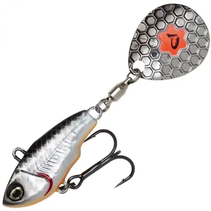 Тейл-спіннер Savage Gear Fat Tail Spin (55 мм 9 гр) цв. Dirty Silver