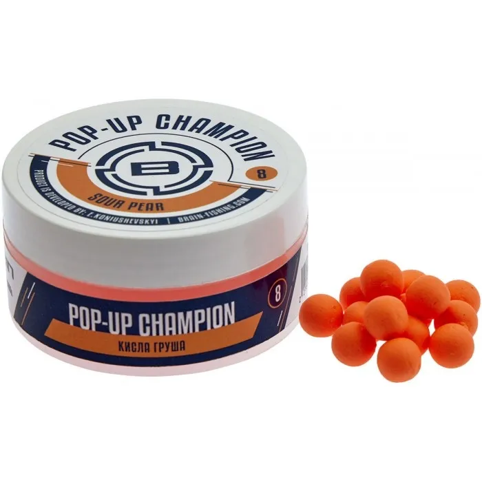 Бойлы Brain Champion Pop-Up (34 гр) 8 мм, Sour Pear (груша)
