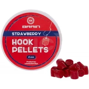 Пеллетс насадочный Brain Hook Pellets 70 гр 16 мм Strawberry, клубника