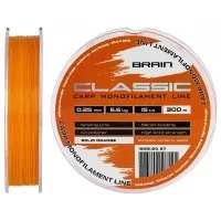 Леска Brain Classic Carp Line (300 м) цвет Solid orange, 0.28 мм
