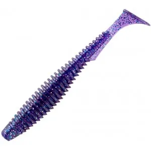 Силикон съедобный FishUp U-Shad 3.5" (8 шт) 060 Dark Violet Peacock Silver