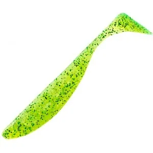 Силикон съедобный FishUp Wizzle Shad 5" (4 шт) 026 Flo Chartreuse Green