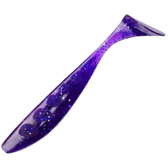 Силикон съедобный FishUp Wizzle Shad 5" (4 шт) 060 Dark Violet Peacock Silver