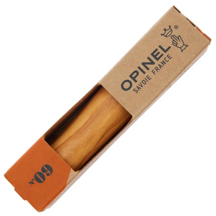 Нож складной Opinel номер 9 VRI олива  (Satin) цвет Желтый