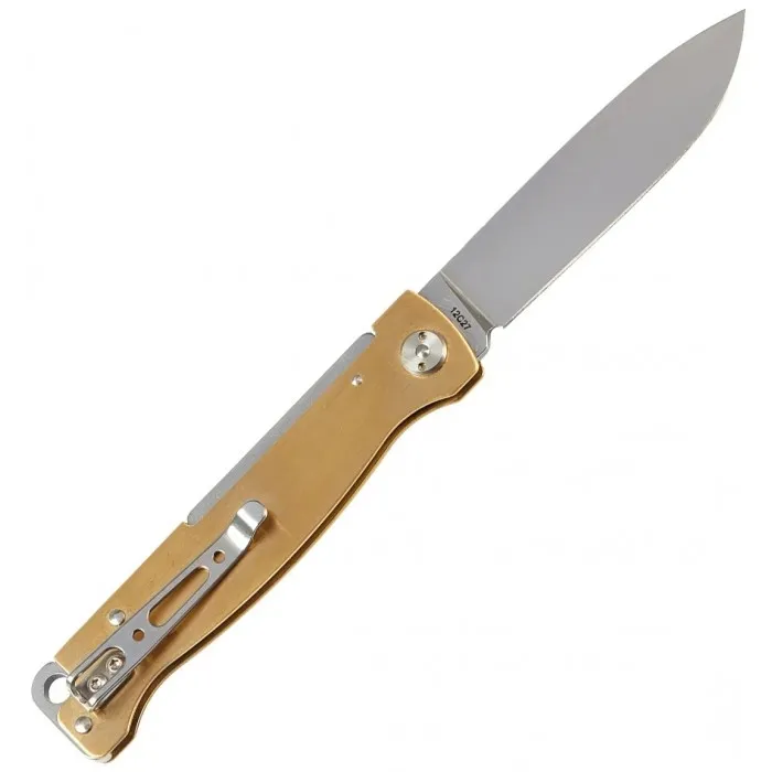 Ніж складаний Boker Plus Atlas Brass (Satin) Gold, колір Жовтий