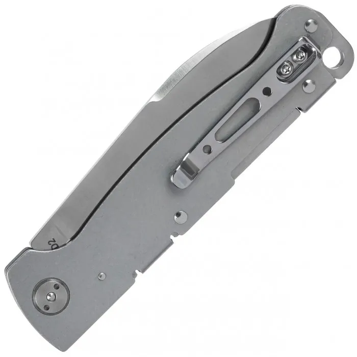 Ніж складаний Boker Plus Atlas Backlock Droppoint (Satin) Grey, колір Сірий