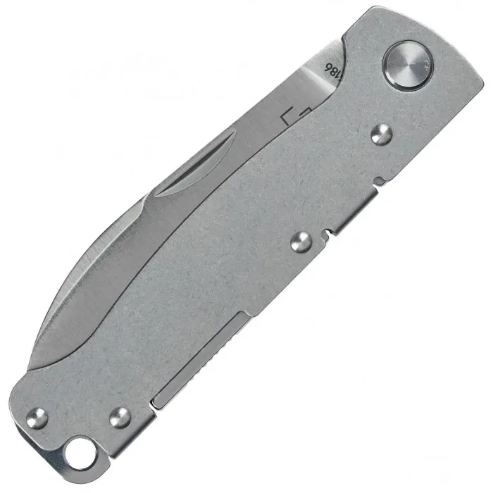 Нож складной Boker Plus Atlas Backlock Droppoint (Satin) Grey, цвет Серый