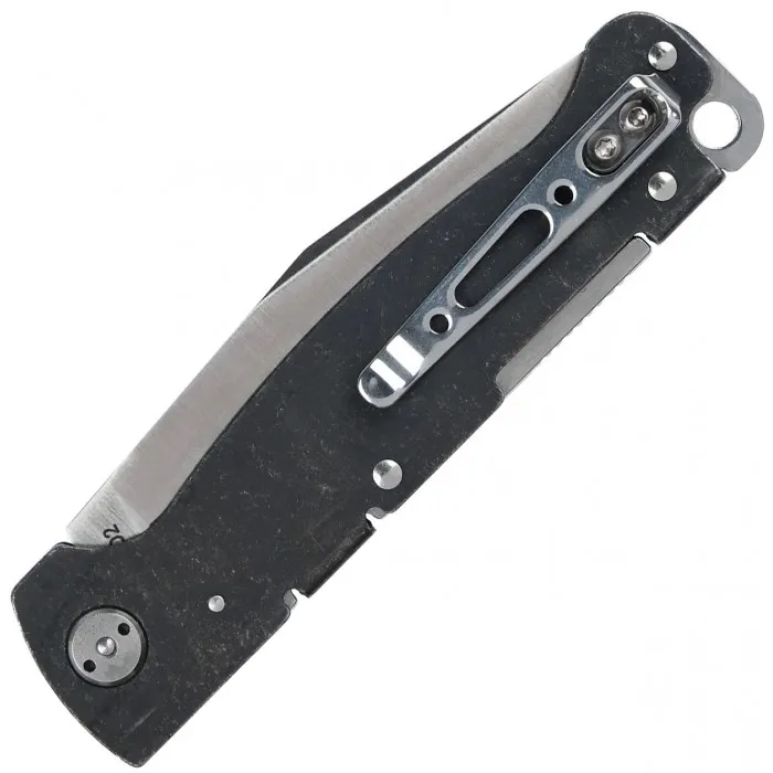 Нож складной Boker Plus Atlas Backlock Clippoint (Satin) Black, цвет Черный