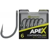 Крючок RidgeMonkey Ape-X Continental 2XX с микро бородкой (10 шт) цв. Серый, номер 06