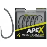 Крючок RidgeMonkey Ape-X Medium Curve 2XX с микро бородкой (10 шт) цв. Серый, номер 06