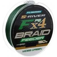 Шнур Flagman S-River PE Braid Hybrid F4 Feeder (150 м) Moss Green цвет Зеленый, 0.16 мм