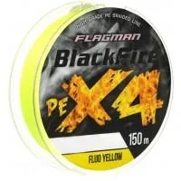 Шнур Flagman Blackfire PE X-4 (150 м) Fluo Yellow колір Жовтий, 0.12 мм
