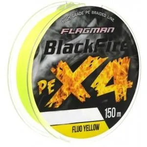 Шнур Flagman Blackfire PE X-4 (150 м) Fluo Yellow колір Жовтий, 0.06 мм