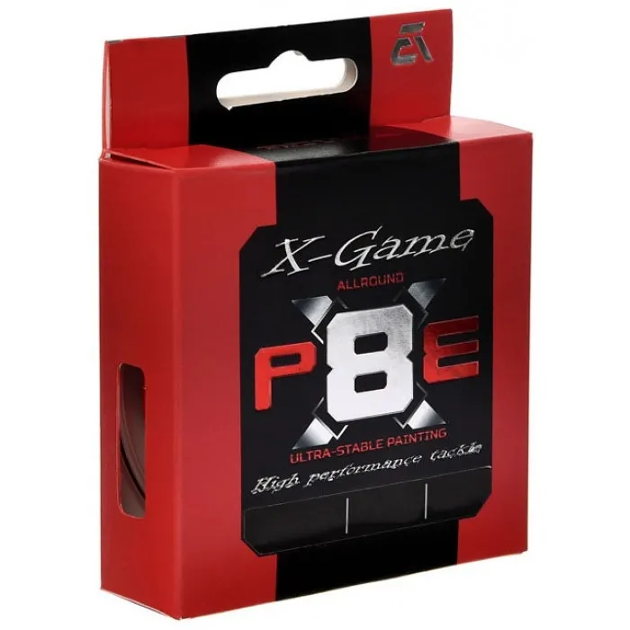 Шнур Azura X-Game PE X8 (150 м) Fiery Red, цв. Червоний, 0.205 мм