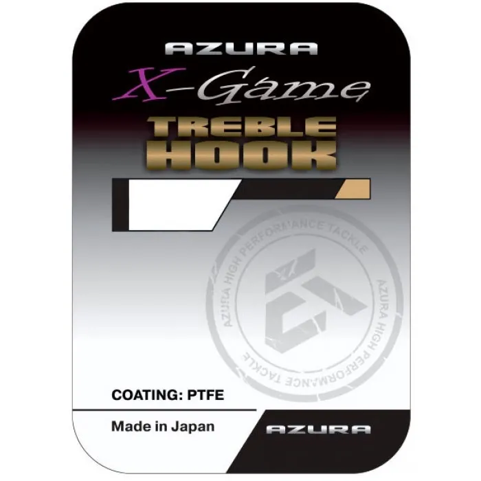 Крючок тройник Azura X Game Treble Hook (5 шт) цв. Черный, номер 12