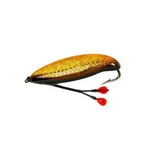 Блесна Bomber Who Dat Weedless Rattling Spoon 25г Gold/Black/Orange