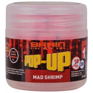 Бойли Brain Pop-Up F1 Mad Shrimp (креветка/спеції) 10mm 20g