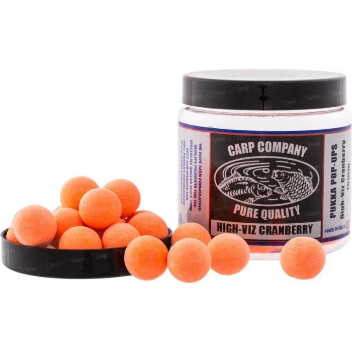 Бойли Carp Company Pop-Ups High Viz Cranberry (Bright Orange) 16 mm