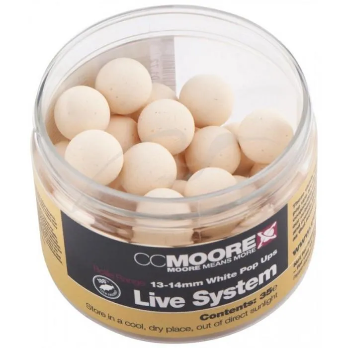 Бойлы CC Moore Live System White Pop Ups 13/14mm 