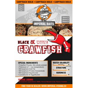 Бойли Imperial Baits Carptrack Crawfish black & white Boilie 24мм 300г
