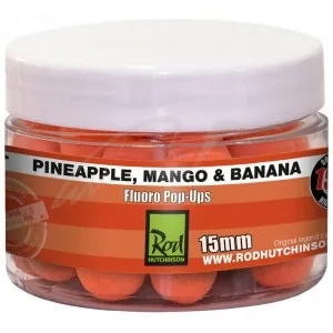 Бойлы Rod Hutchinson Fluoro Pop Ups Pineapple,Mango & Banana 15mm