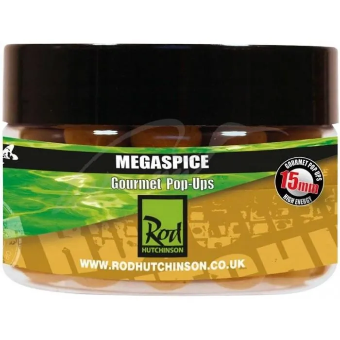 Бойлы Rod Hutchinson Pop Ups Megaspice with Natural Ultimate Spice Blend 15mm