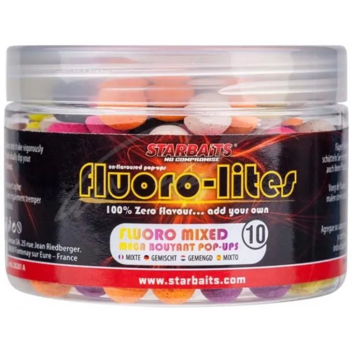 Бойли Starbaits Fluorolite Pop Ups Mixed Color 10mm 60g