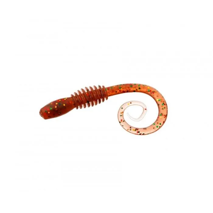 Червь Flagman Helical 4" salmon brown flash